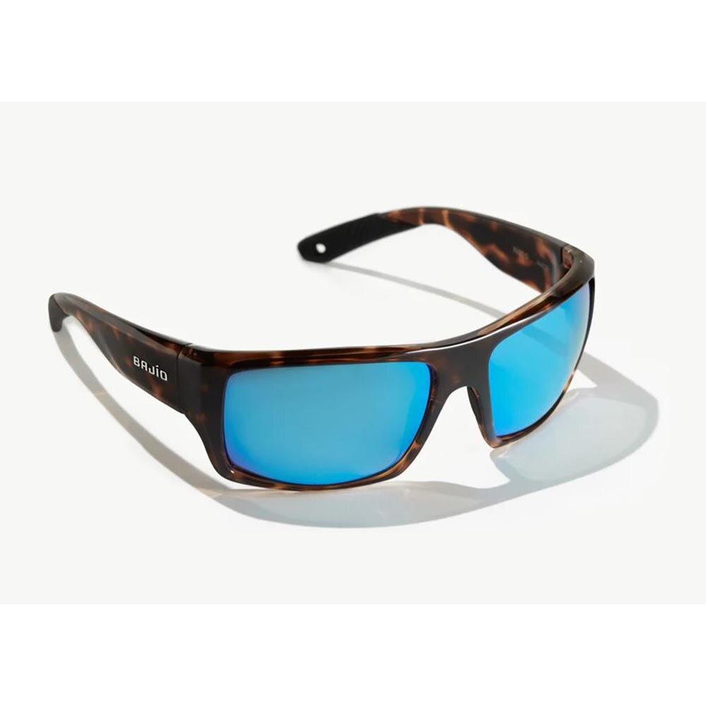 Bajio Nato Sunglasses Polarized in Dark Tortoise Gloss with Blue Glass